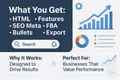 What You Get: HTML; features; SEO meta; FBA bullets; export
Why It Works: Designed to drive results with simple, transparent delivery.
Perfect For: Businesses that value performance and clarity.
Includes: Service fulfillment and reporting..

Make eye catching and high converting 